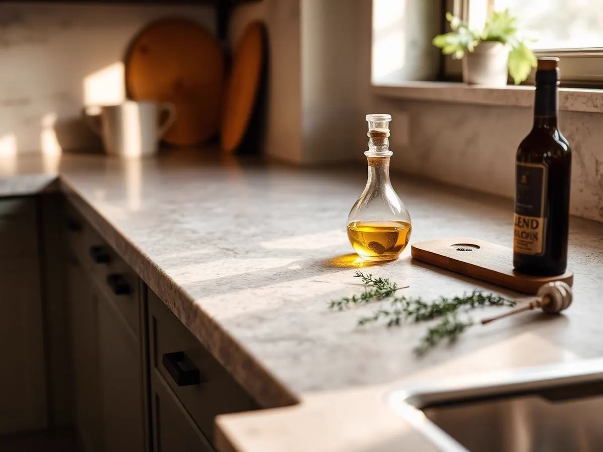 Detailopname van een werkblad in een keuken van Keuken-Centrum Utrecht